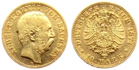 Sachsen - J 261 - 1874 E - Albert (1873 - 1902) - 10 Mark - ss