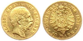 Sachsen - J 261 - 1874 E - Albert (1873 - 1902) - 10 Mark - ss