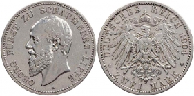 Schaumburg-Lippe - J 165 - 1898 A - Georg (1893 - 1911) - 5 Mark - ss-vz-ber. min. Kr.