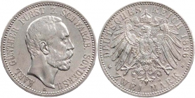 Schwarzburg-Sondershausen - J 168 - 1896 A - Karl Günther (1880 - 1909) - 2 Mark - f.vz