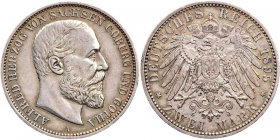 Sachsen-Coburg-Gotha - J 145 - 1895 A - Alfred (1893 - 1900) - 2 Mark - ss-vz min. RF