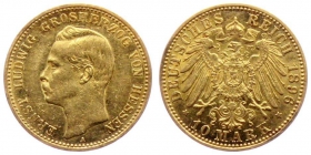 Hessen - J 224 - 1896 A - Ernst Ludwig (1892 - 1918) - 10 Mark f.vz