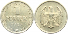 Weimarer Republik - J 311 - 1924 J - 1 Mark - vz