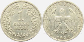 Weimarer Republik - J 319 - 1925 E - 1 Reichsmark - vz-st