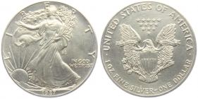 USA - 1987 - Silber Eagle - 1 Dollar - 1 Unze -  unc.