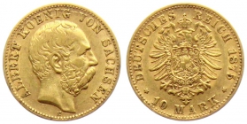 Sachsen - J 261 - 1875 E - Albert (1873 - 1902) - 10 Mark - ss+
