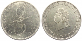 Hannover - 1826 B - Georg IV. (1820 - 1830) - 2/3 Taler - f.vz