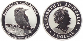 Australien - 2021 - Kookaburra - 1 Unze - 1 Dollar - st / BU in Kapsel