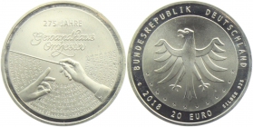 BRD - J 626 - 2018 - 275 Jahre Gewandhaus Orchester - 20 Euro - bankfrisch