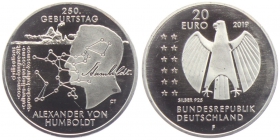 BRD - J 642 - 2019 - 250. Geburtstag von Alexander von Humboldt - 20 Euro - bankfrisch