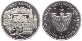 BRD - J 651 - 2020 - 900 Jahre Freiburg - 20 Euro - bankfrisch