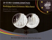 BRD - J 604 - 2016 - Grimms Märchen - Rotkäppchen - 20 Euro - PP im Blister