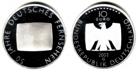 BRD - J 496 - 2002 - 50 Jahre Deutsches Fernsehen - 10 Euro - bankfrisch