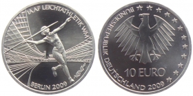 BRD - J 542 - 2009 - Leichtathletik WM 2009 in Berlin - 10 Euro - bankfrisch - Prägebuchstabe unserer Wahl