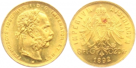 Österreich - 1892 - Franz Joseph I. - 8 Florin - st