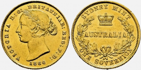 Australien - 1866 - Queen Victoria (1837 - 1901) - 1 Sovereign vz min. RF