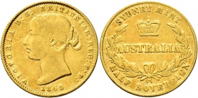 Australien - 1865 - Queen Victoria (1837 - 1901) - 1/2 Sovereign ss