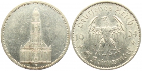 Drittes Reich - J 357 - 1934 A - Garnisonskirche in Potsdam - ohne Datum - 5 Reichsmark - ss-vz