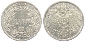 Kaiserreich - J 17 - 1902 A - 1 Mark - großer Adler - ss-vz