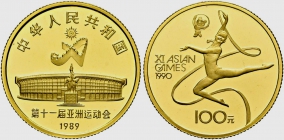 China - 1989 - Asiatische Spiele in Peking 1989 - Rhythmische Sportgymnastik - 100 Yuan - PP