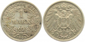 Kaiserreich - J 17 - 1905 D - 1 Mark - großer Adler - ss-vz