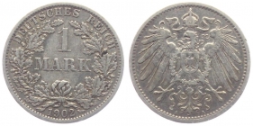 Kaiserreich - J 17 - 1902 A - 1 Mark - großer Adler - ss