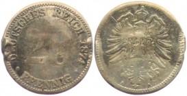 Kaiserreich - J 5 - 1874 A - 20 Pfennig - kleiner Adler - s