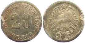 Kaiserreich - J 5 - 1875 D - 20 Pfennig - kleiner Adler - s