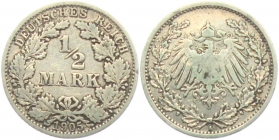 Kaiserreich - J 16 - 1905 A - 1/2 Mark - s-ss