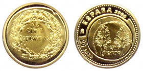 Spanien - 2008 - Aureus Goldmünze von Kaiser Augustus - 20 Euro - PP