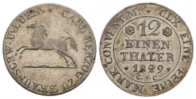 Braunschweig - Wolfenbüttel - 1829 CvC - Karl II. (1815 - 1830) - 1/12 Taler - vz-st