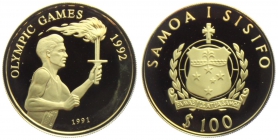 Samoa - 1991 - Olympische Spiele 1992 in Barcelona - Fackelläufer- 100 Tala - PP