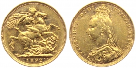 Australien - 1892 M - Victoria (1837 - 1901) - Sovereign - ss-vz min. RF