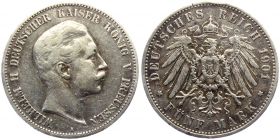 Preussen - J 104 - 1901 A - Wilhelm II. (1888 - 1918) - 5 Mark - ss+
