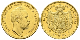 Schweden - 1860 - König Karl XV. (1859 - 1872) - 1 Dukat - vz min. RF