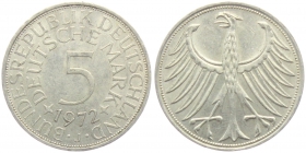 BRD - J 387 - 1972 J - Silberadler - 5 Mark - pfr.