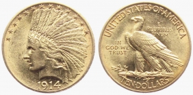 USA - 1914 - Indian Head (1908 - 1933) - 10 Dollars - vz-st