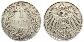 Kaiserreich - J 17 - 1898 A - 1 Mark - großer Adler - ss