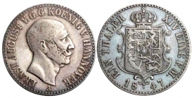 Braunschweig-Calenberg-Hannover - 1847 A - Ernst August (1837-1851) - Taler - ss