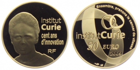 Frankreich - 2009 - Institut Marie Curie - 50 Euro PP - in Box mit Echtheitszertifikat