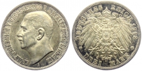 Mecklenburg-Strelitz - J 92 - 1913 A - Adolf Friedrich (1904 - 1914) - 3 Mark - vz-st