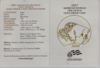 USA - 2007 W - Amarican Buffalo - 50 Dollars - 1 Unze - PP