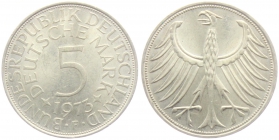 BRD - J 387 - 1973 F - Silberadler - 5 Mark - f.st