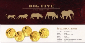 Kongo / Kamerun - 2013/18 - The Big Five - 5 x 100 Francs - PP