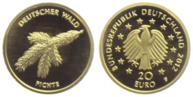 Deutschland - 2012 F - Deutscher Wald - Fichte - 20 Euro - st