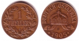 Deutsch Ostafrika - N 716 - 1905 J - 1 Heller - vz