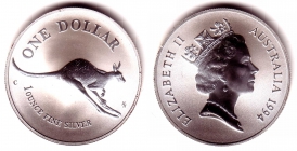 Australien - 1994 - Känguruh - 1 Dollar - 1 Unze - st/Bu