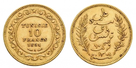 Tunesien - 1891 - Franz. Protektorat (1881-1956) - 10 Francs - ss-vz