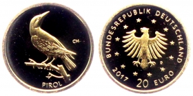 Deutschland - 2017 D - Heimische Vögel - Pirol - 20 Euro - 1/8 Unze - st in Kapsel mit Echtheitszertifikat