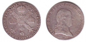Österreich - RDR - 1791 H - Leopold II. (1790-1792) - 1/4 Kronentaler - ss